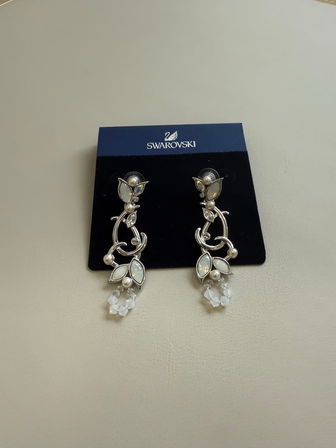 1회착용) 스와로브스키 에버래스팅 귀걸이 진주 실버 은 금 골드 다이아  상품이미지7