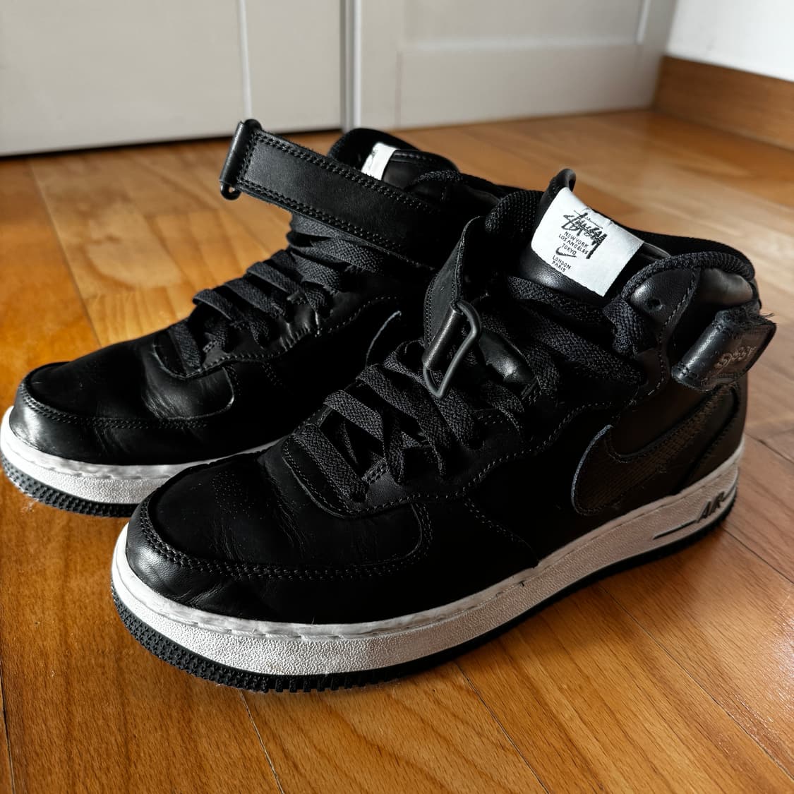 나이키x스투시 에어포스 미드 1 블랙 260 상품이미지2