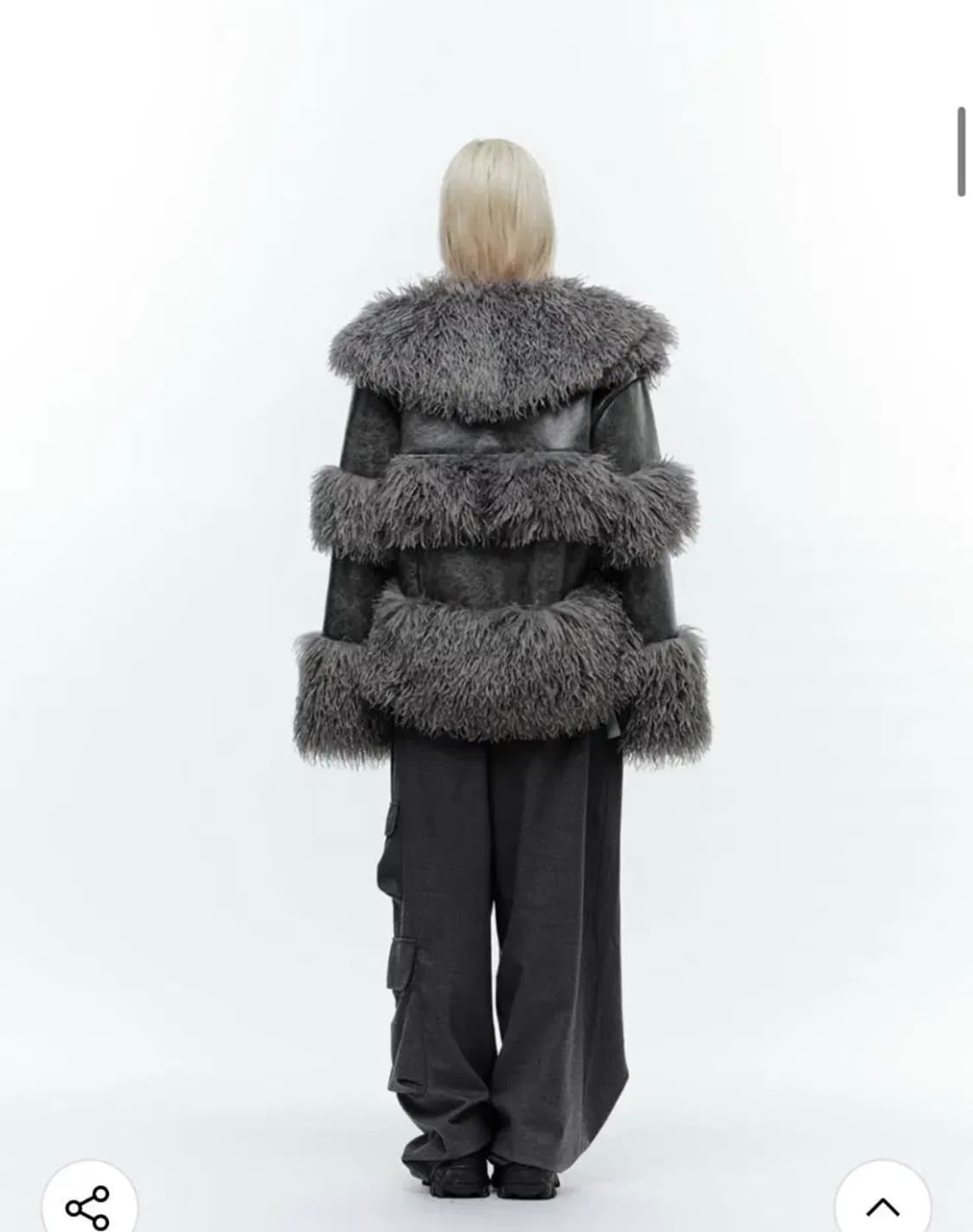 (새상품)웻태그 퍼자켓 상품이미지3