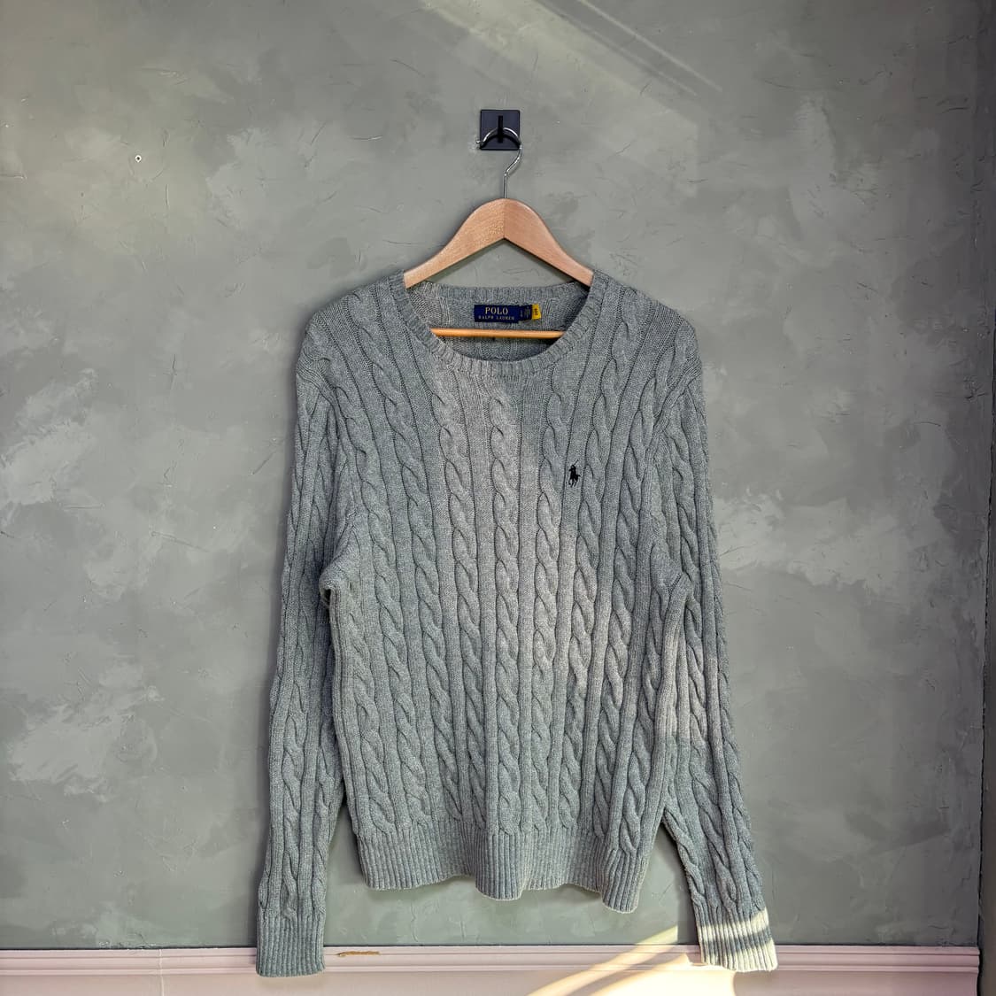 폴로 랄프로렌 꽈배기 니트 그레이 상품이미지1