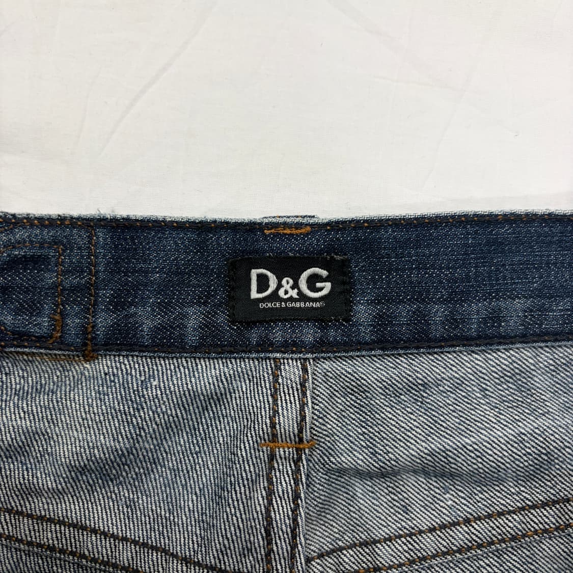 돌체앤가바나 D&G 빈티지 로고 패치 데님 팬츠 상품이미지5