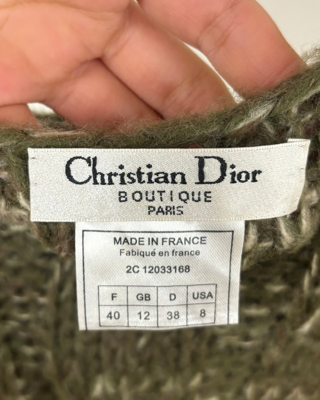 크리스찬 디올 그린 라운드넥 니트 상품이미지7