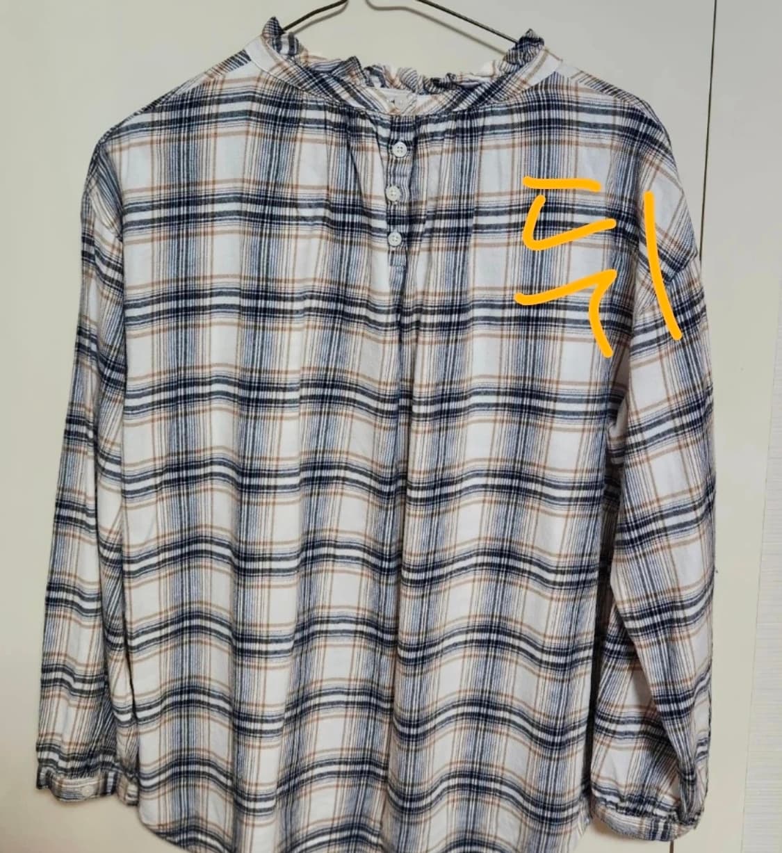 체크 블라우스 상품이미지2