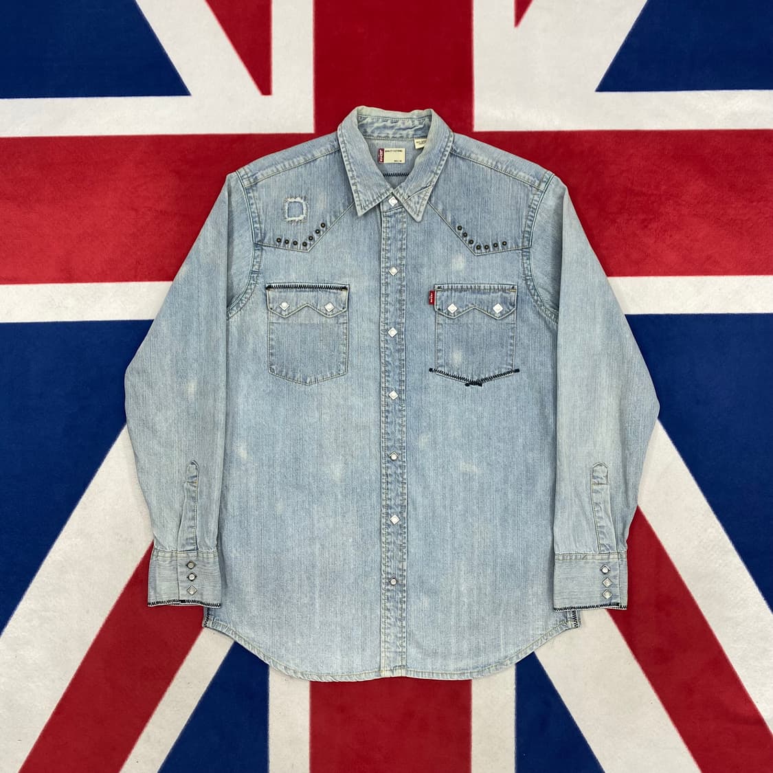 리바이스 메탈 스터드 데님 웨스턴셔츠 L  상품이미지1