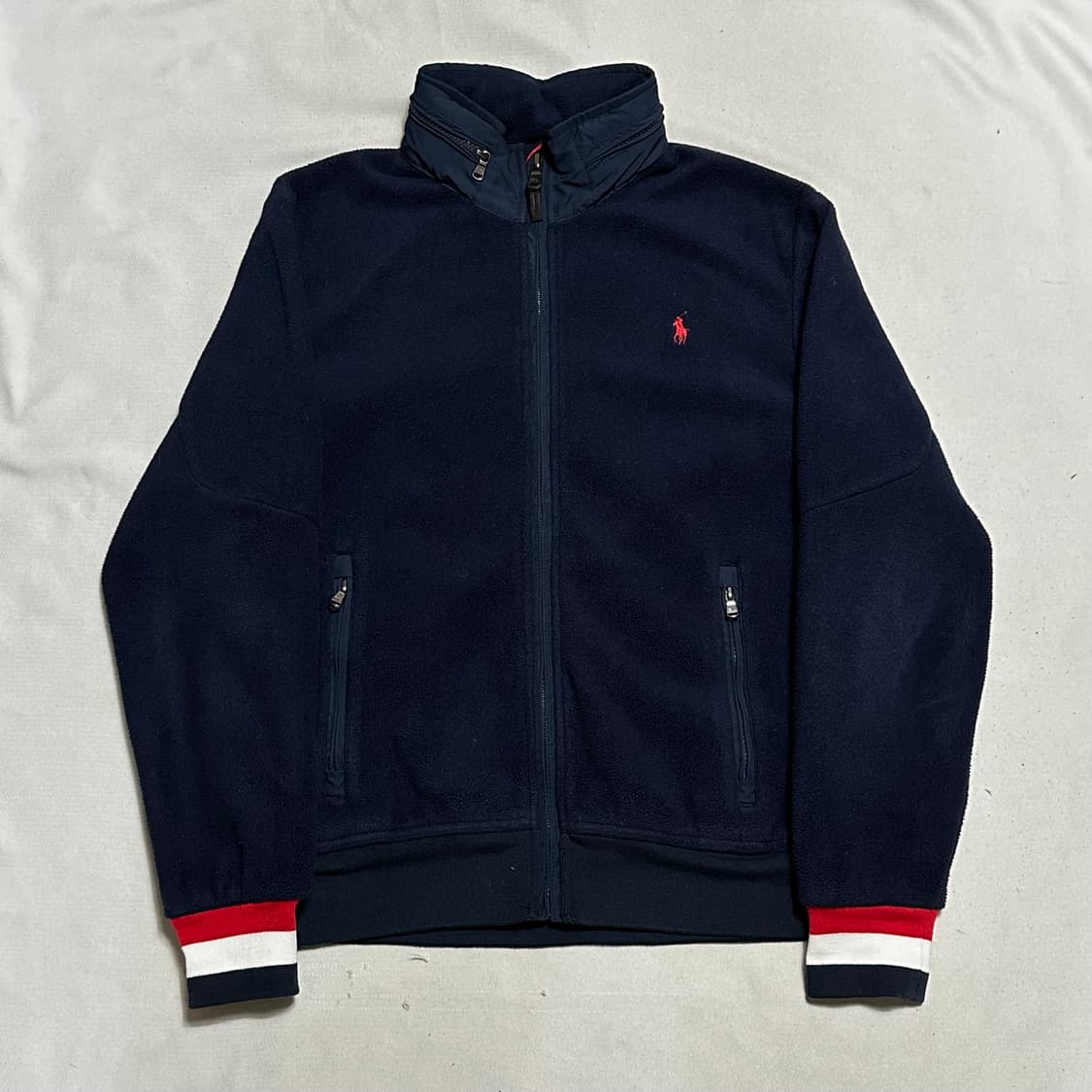 XL 폴로랄프로렌 레드 포니 네이비 플리스 자켓 상품이미지2
