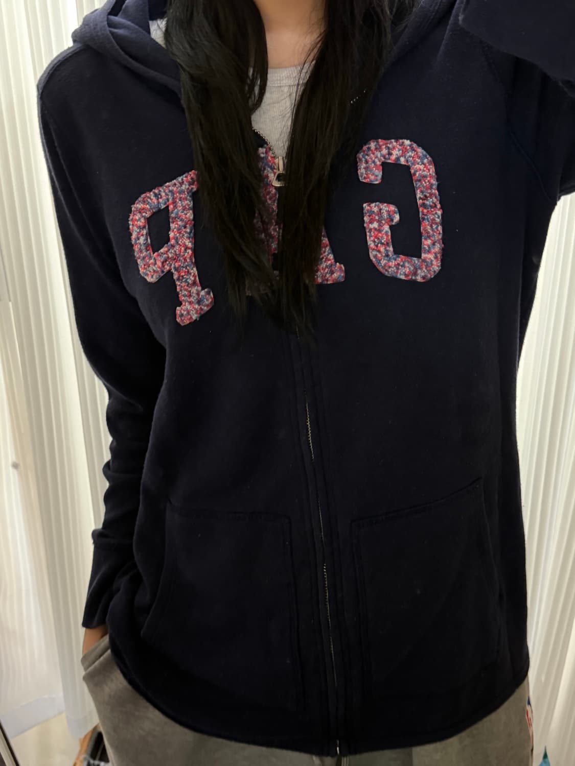 갭 네이비 후드집업 M 상품이미지1