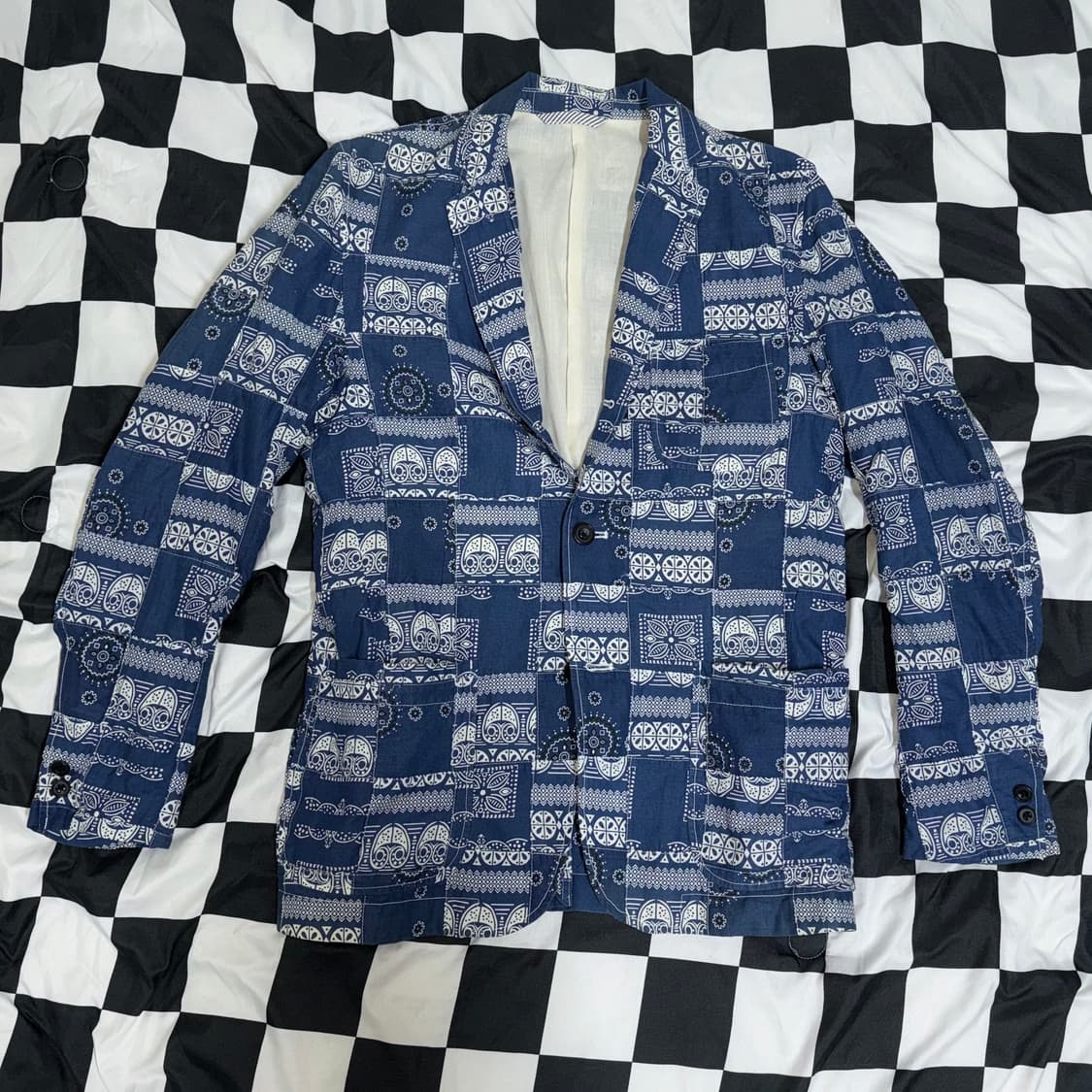 빔즈 패치워크 블레이저 코튼 자켓 상품이미지1