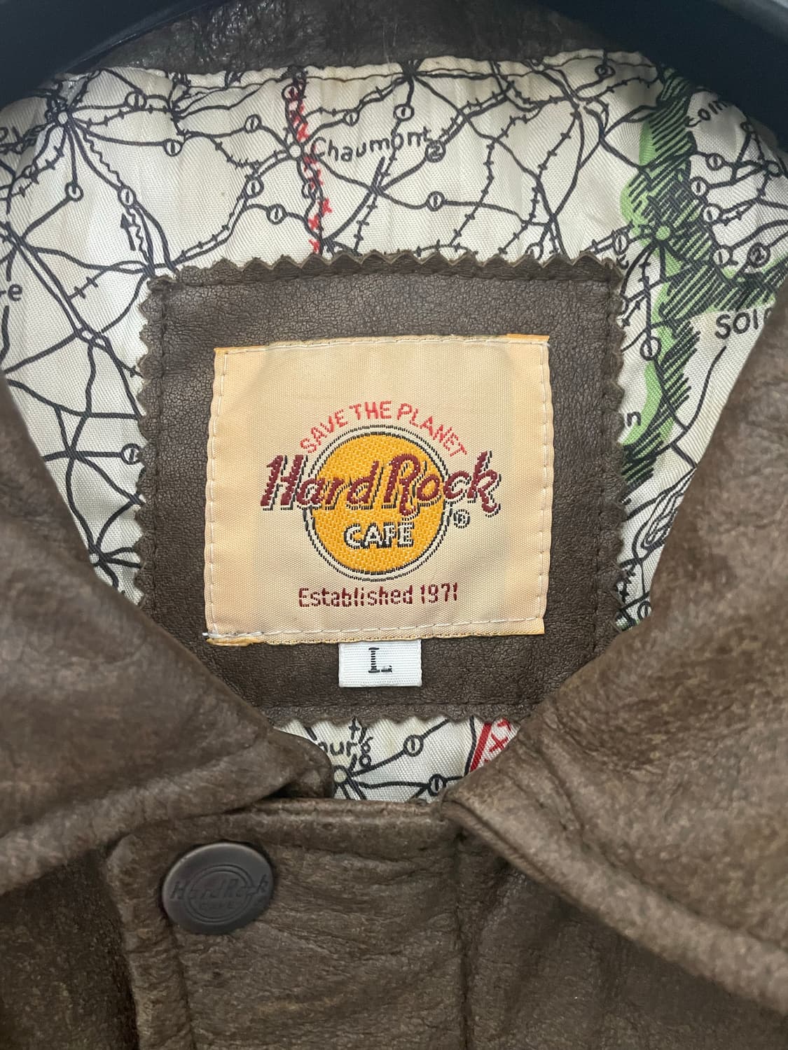 하드락 카페 브라운 a2 레더자켓 상품이미지3