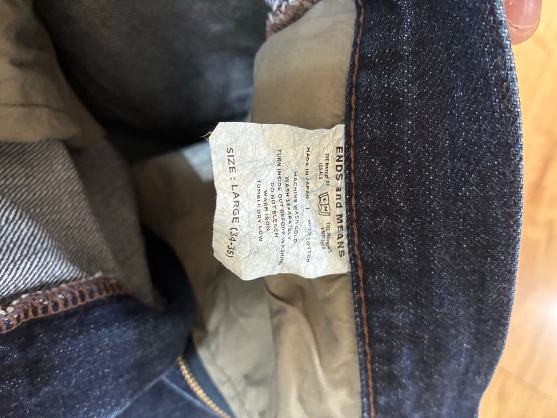 Ends and means denim 5p L 워시드 인디고 상품이미지5