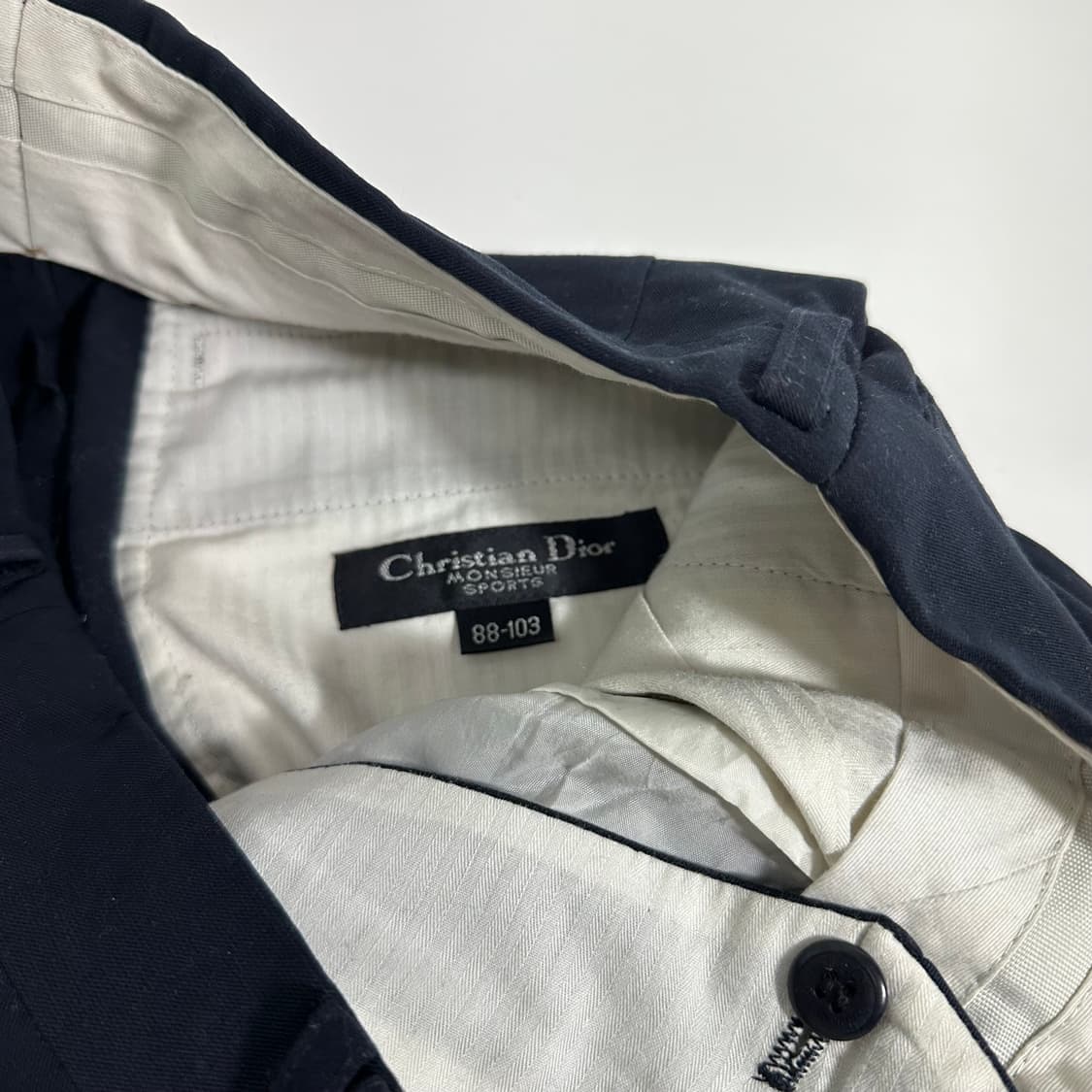 M 크리스챤 디올 블랙 테이퍼드핏 슬랙스 상품이미지6