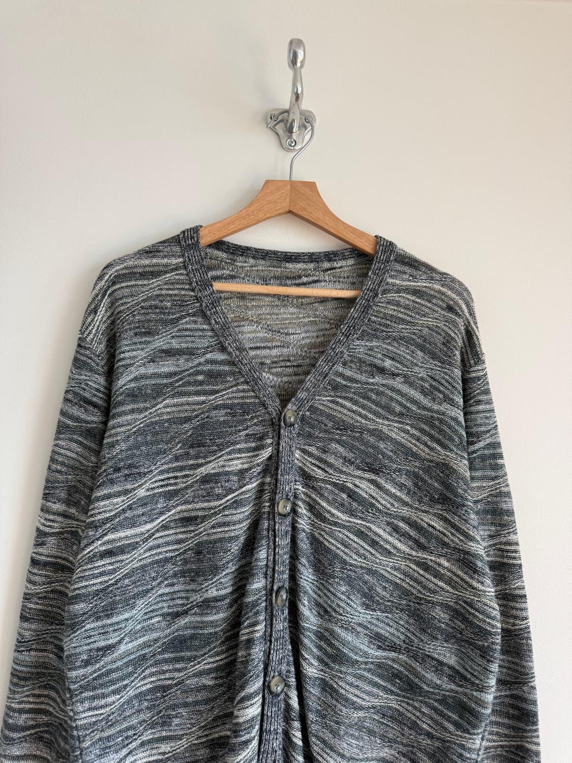Pre owned 이태리 메이드 코튼 니트 가디건 상품이미지2
