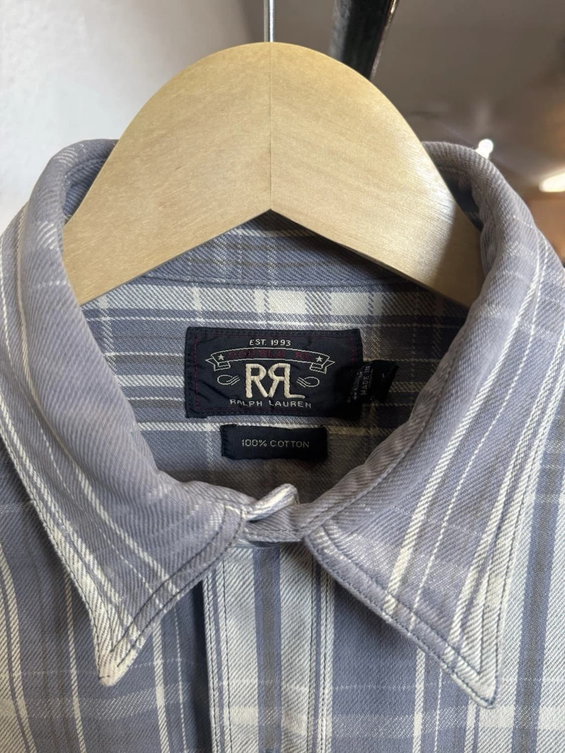 RRL 더블알엘 코튼 플란넬 체크 워크셔츠 상품이미지2