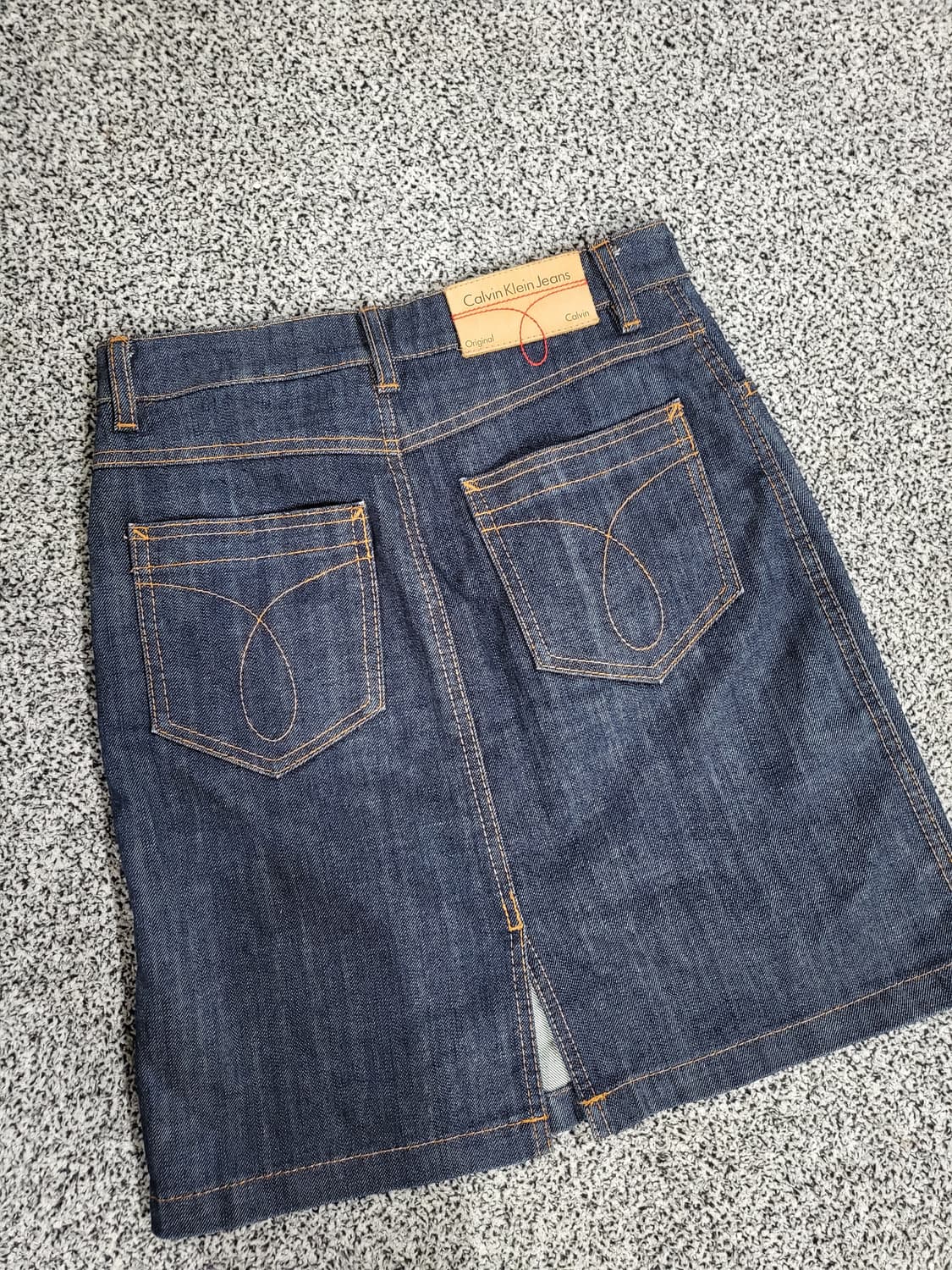Calvin Klein 진청 데님 스커트 상품이미지3