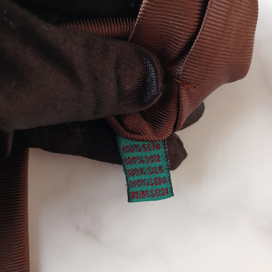 앤드류스 타이 실크 브라운 솔리드 넥타이 7.8cm A+등급 A19158 상품이미지7