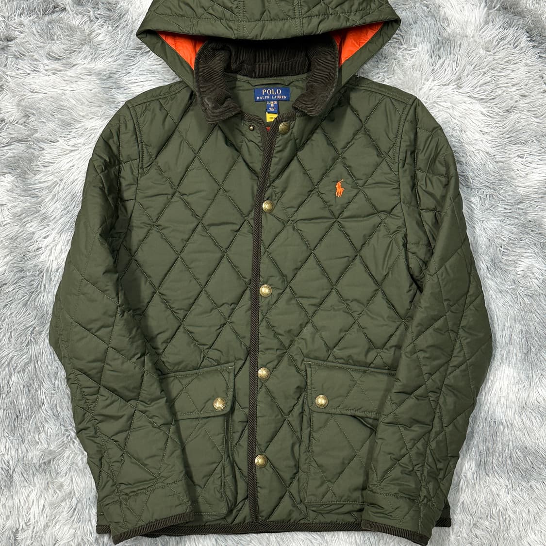 폴로랄프로렌 퀄팅 후드자켓 카키  상품이미지1