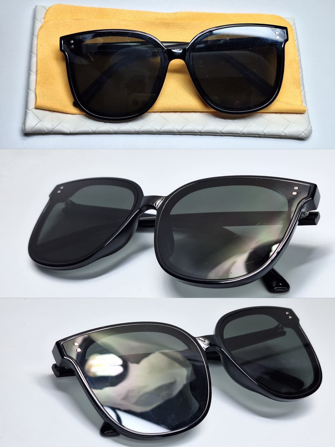 일본 수입 빅사이즈 블랙 선글라스 겸 안경테 65mm/y2k 스포티룩 상품이미지2