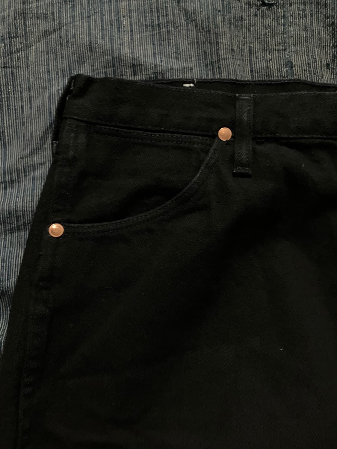 데드스탁 90s USA 빈티지 랭글러 13MWZWK 블랙 데님 팬츠 상품이미지4