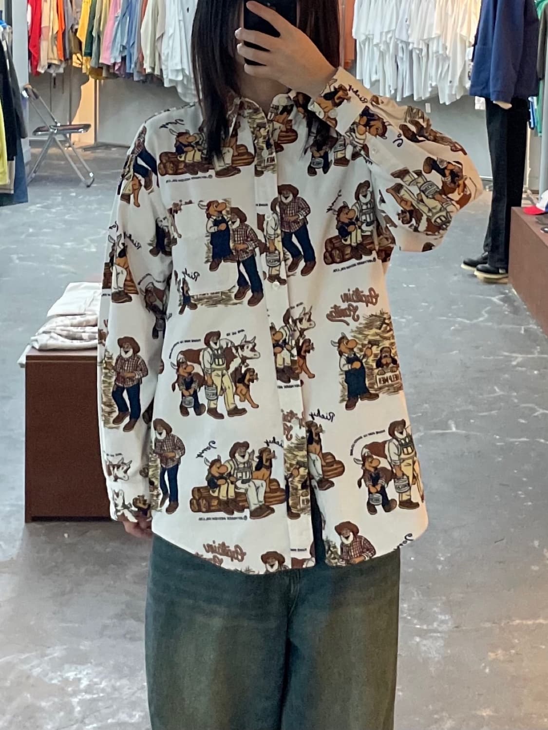 캡틴산타 패턴 코듀로이 버튼다운 셔츠 H1408 상품이미지1