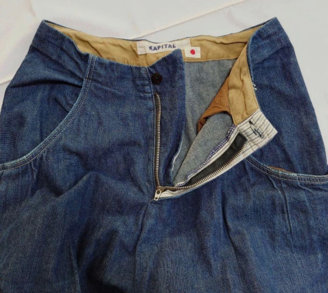 캐피탈 데님 가우초 팬츠 상품이미지3