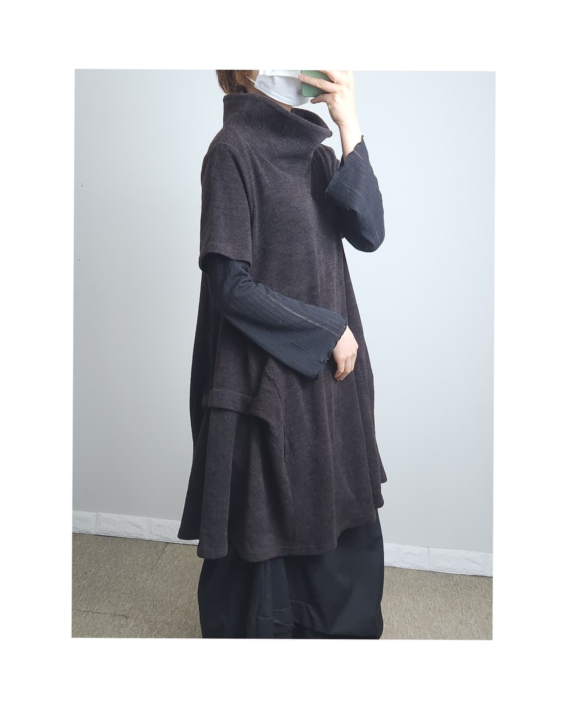 오버 넥 롱 탑 상품이미지1