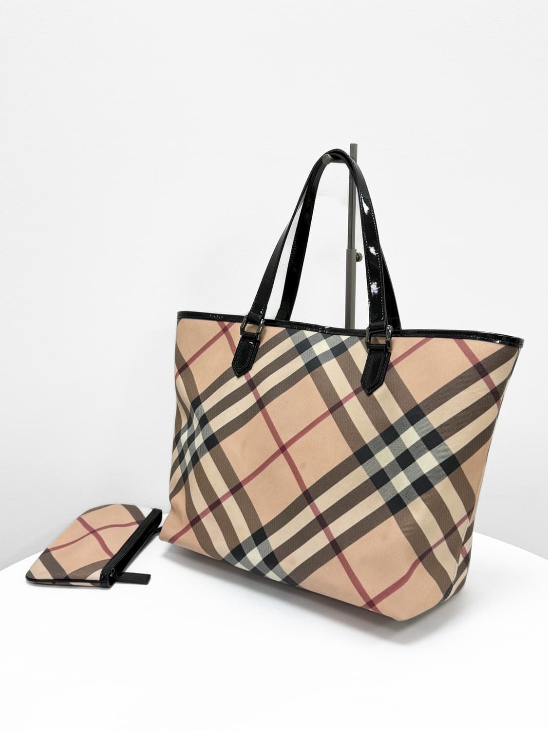 버버리 하우스 체크 파우치 세트 쇼퍼백 상품이미지3