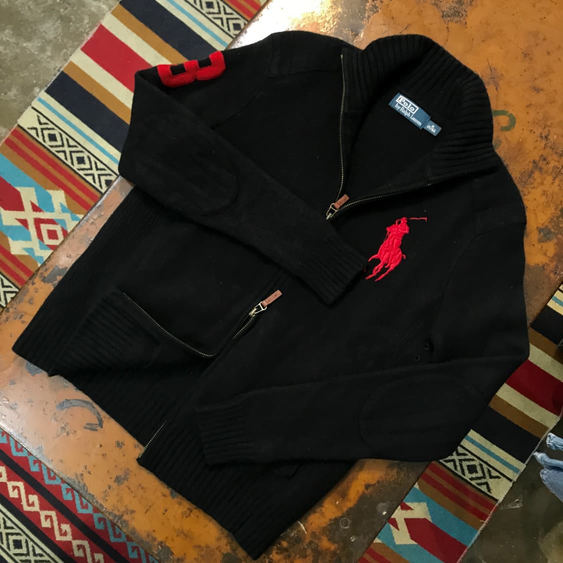 폴로랄프로렌 블랙 울 투웨이 집업 니트 자켓 남성 97 여성 55 66 상품이미지2