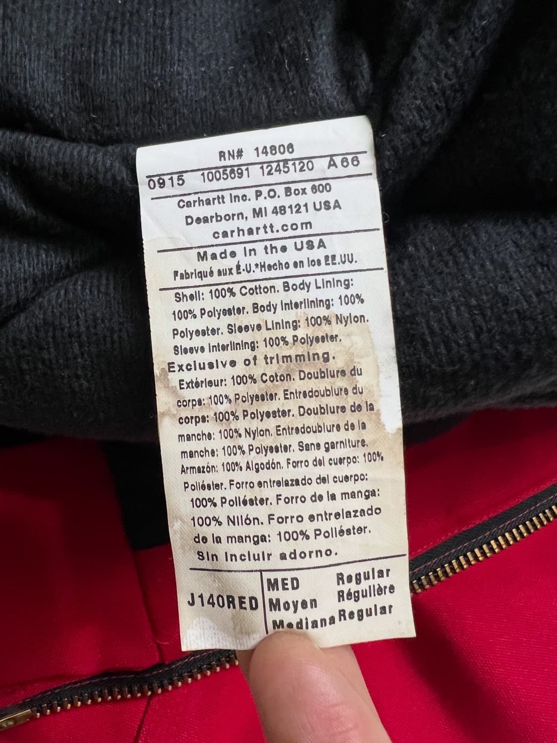 칼하트 J140 덕액티브 자켓 상품이미지6