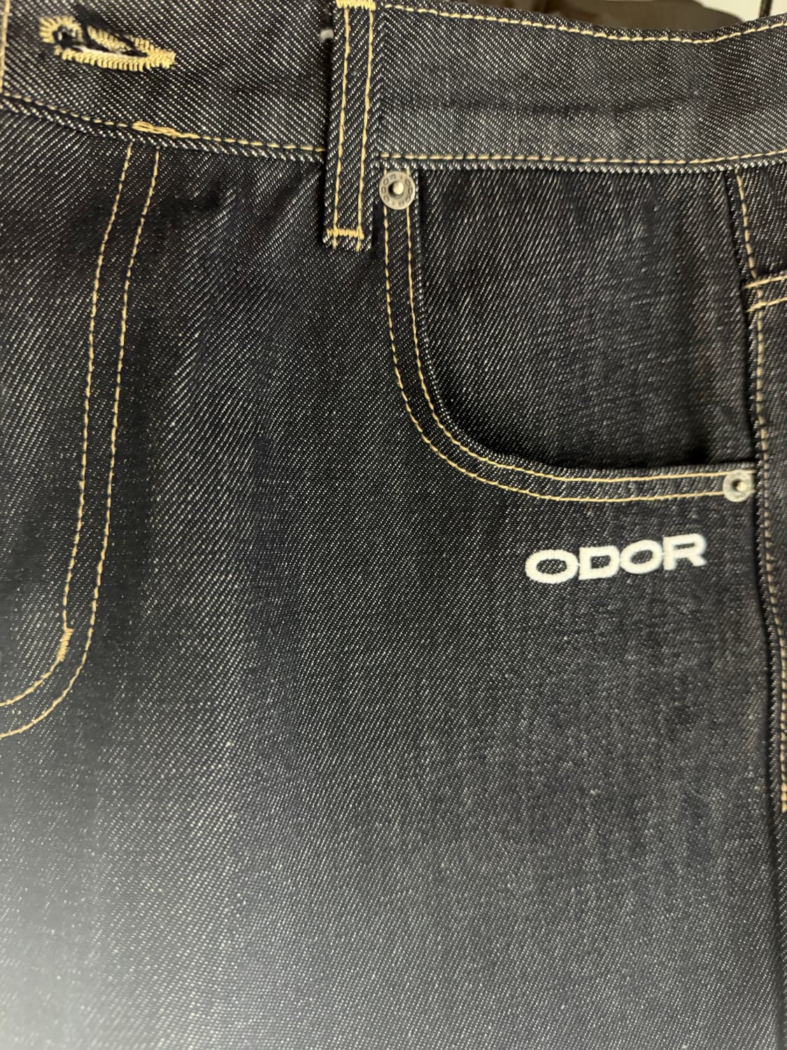 오도어 로고 드롭 데님 화이트 사이즈2 상품이미지2