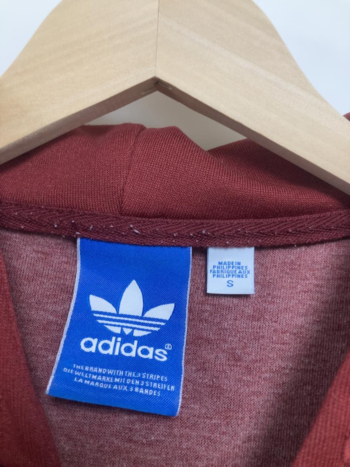 아디다스 버건디 후드 집업 자켓 와인 져지 트랙탑 집업 상품이미지3