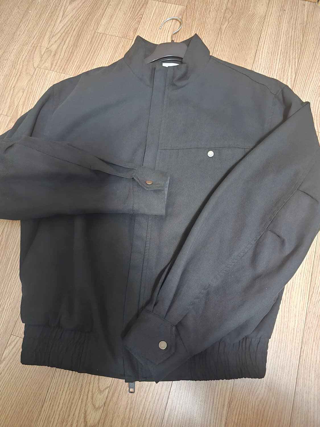 애습 덕 코튼 자켓 - 워시드 블랙 m 상품이미지3