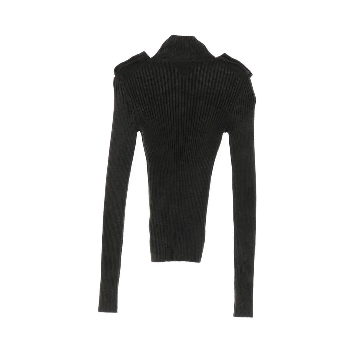 보테가베네타 리브 하이 넥 밀리터리 스웨터 견장 니트 다크그린 S
 상품이미지2