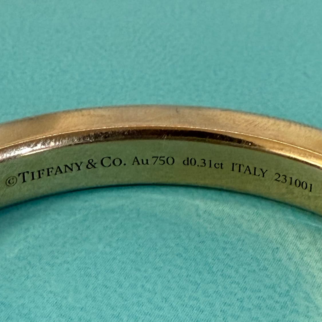 티파니 앤 코 락 뱅글 18K 옐로우 골드 다이아몬드 액센트 상품이미지8