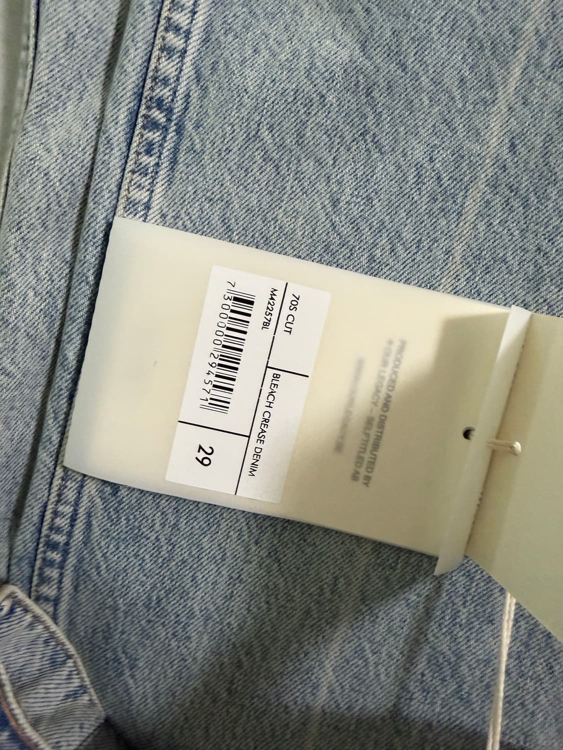 아워레가시 70컷 블리치 데님 29 연청 새상품 리바이스 르메르 아프레쎄 상품이미지3