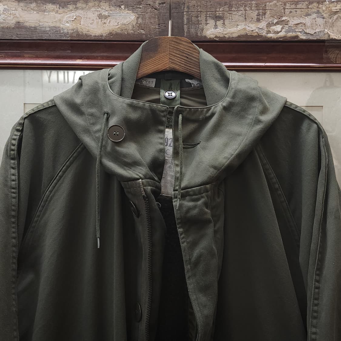 빈티지 프랑스군 m64 밀리터리 모즈파카 올리브 그린 92L 상품이미지4