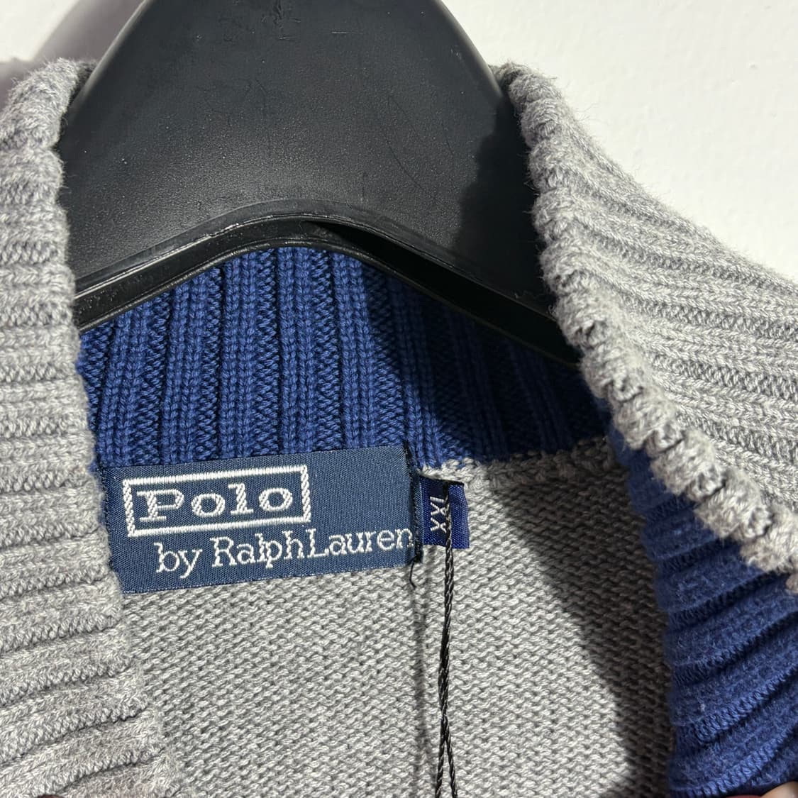 폴로 그레이 반집업 니트 (무료배송) 상품이미지2