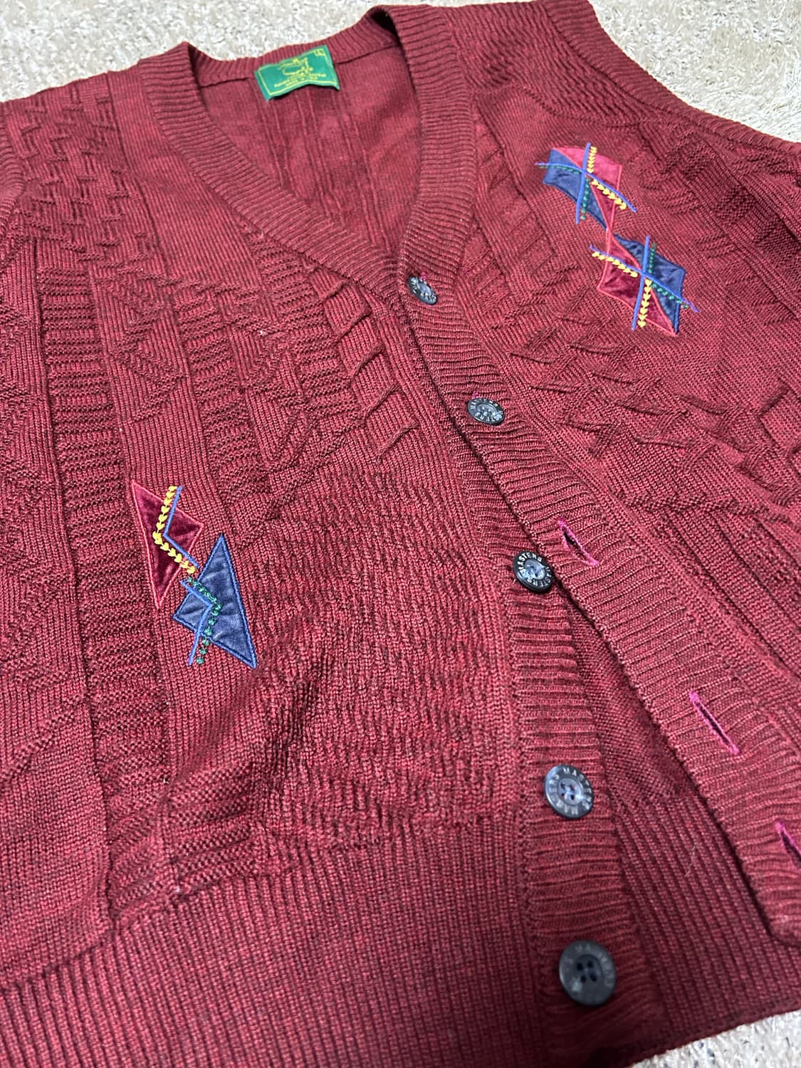 이태리제 마스터즈 울 니트베스트 사이즈 105 상품이미지4