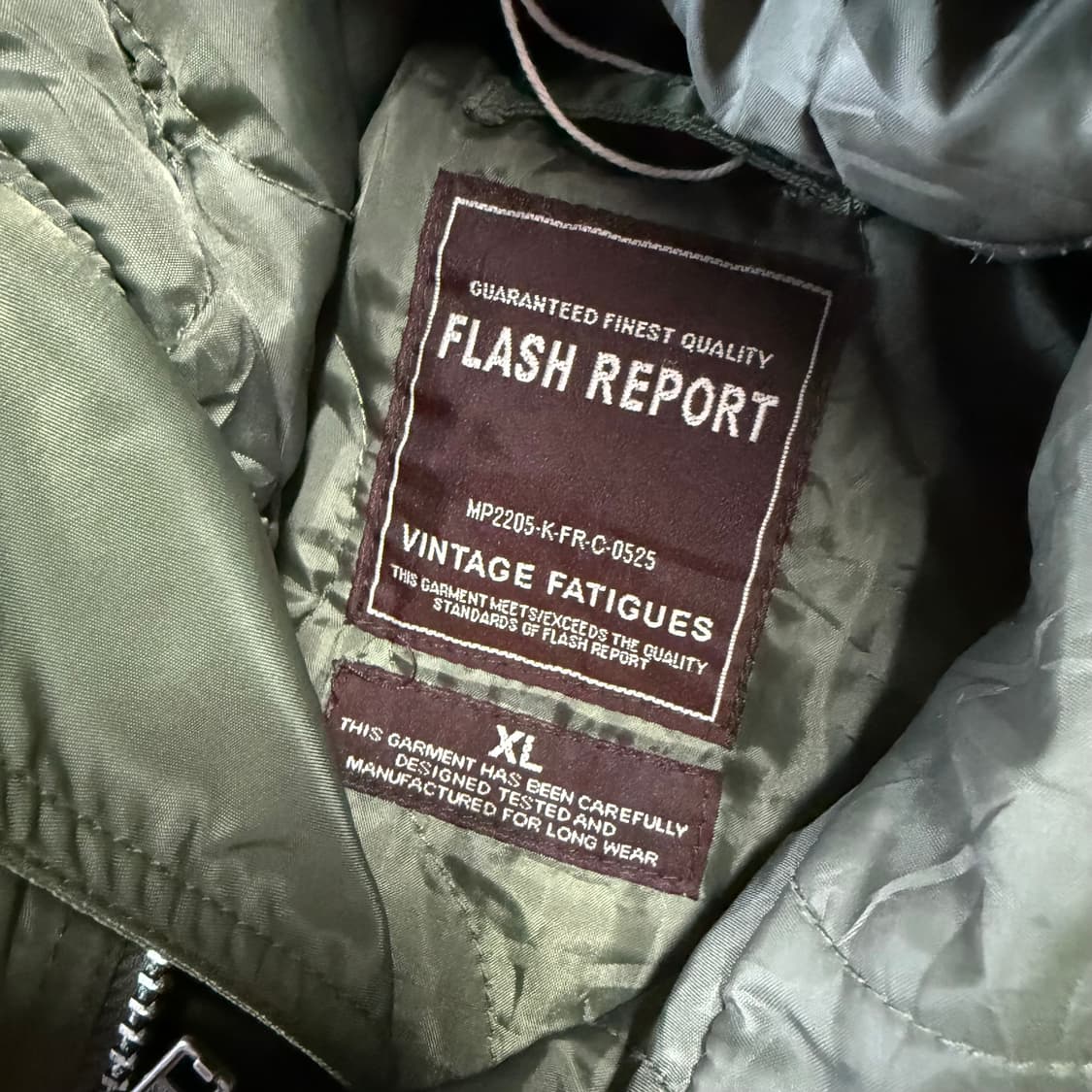 Flash Report 스텐실 시니어코드 N-3B 파카 XL 상품이미지4