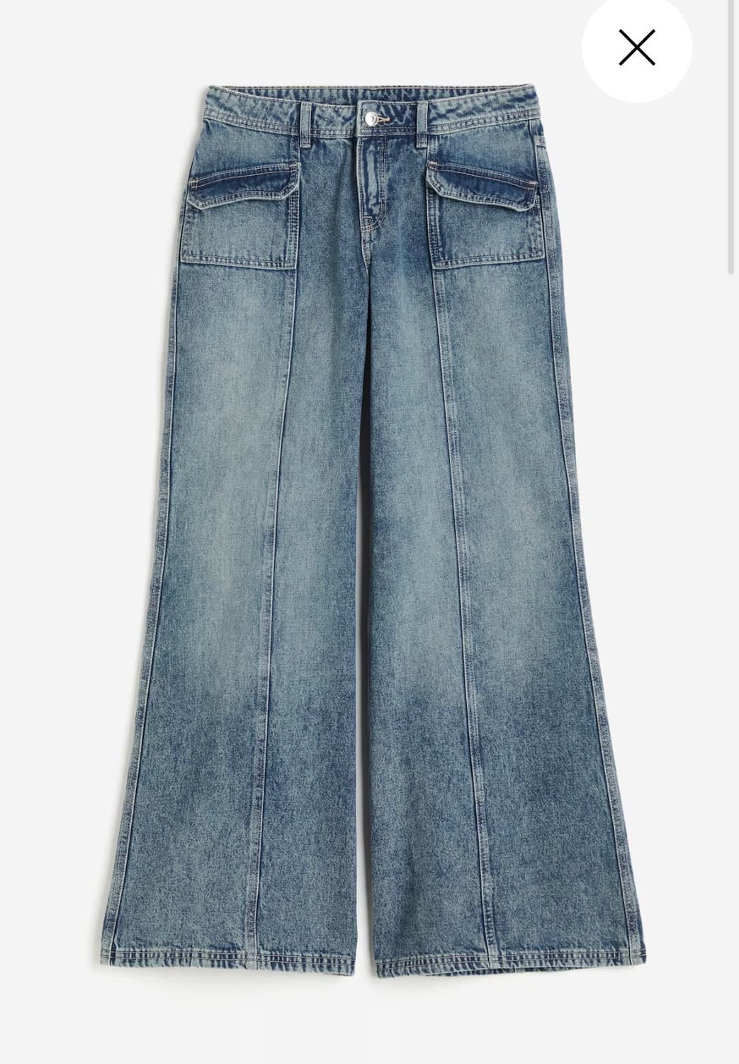 [빠른배송] H&M 와이드핏 절개 데님 상품이미지1