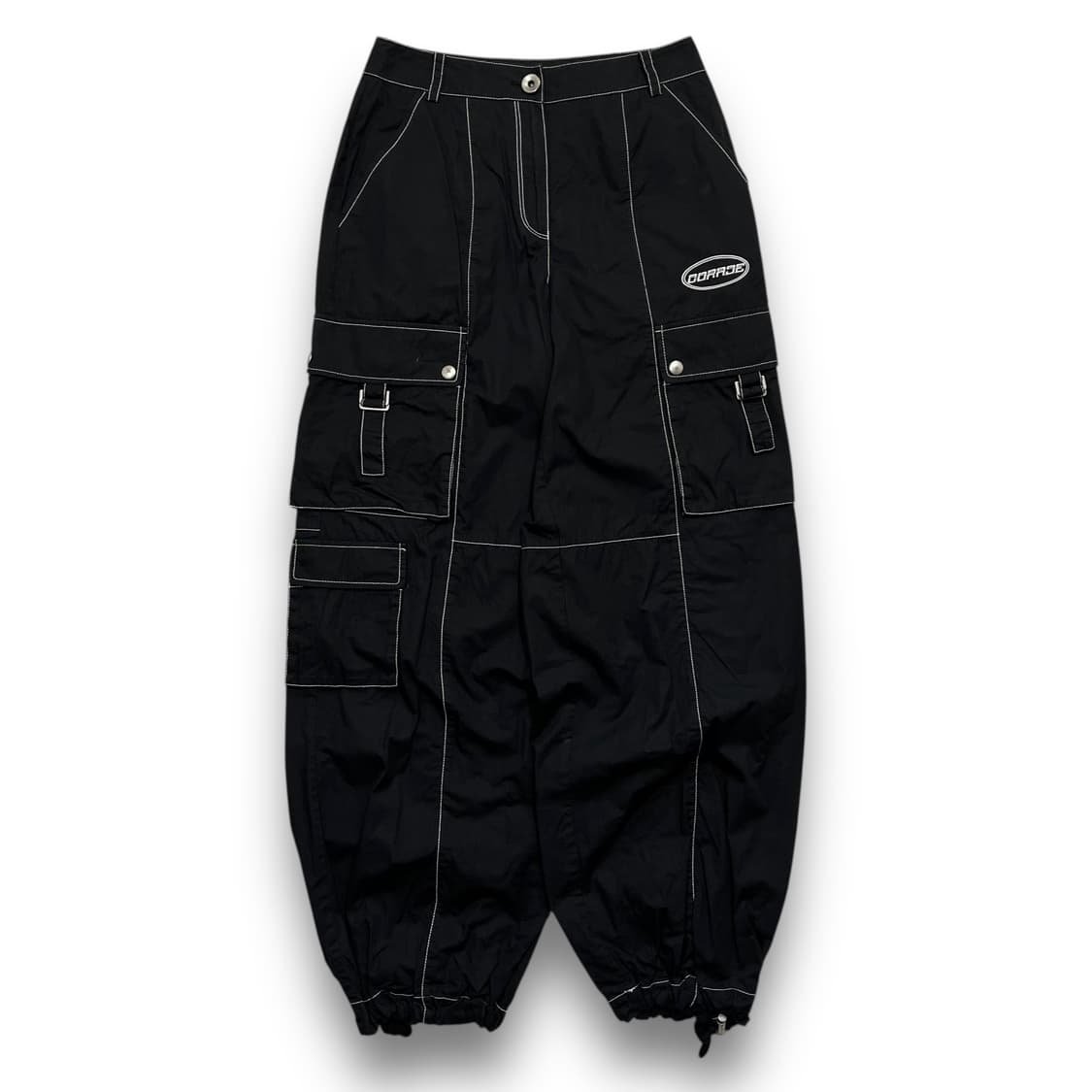 에고이스트 y2k 화이트 스티치 레이서 다크 카고 팬츠 상품이미지2