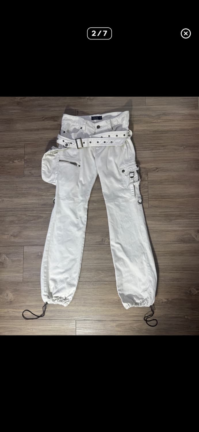 Royal party 화이트 카고 조거 팬츠 m 상품이미지1