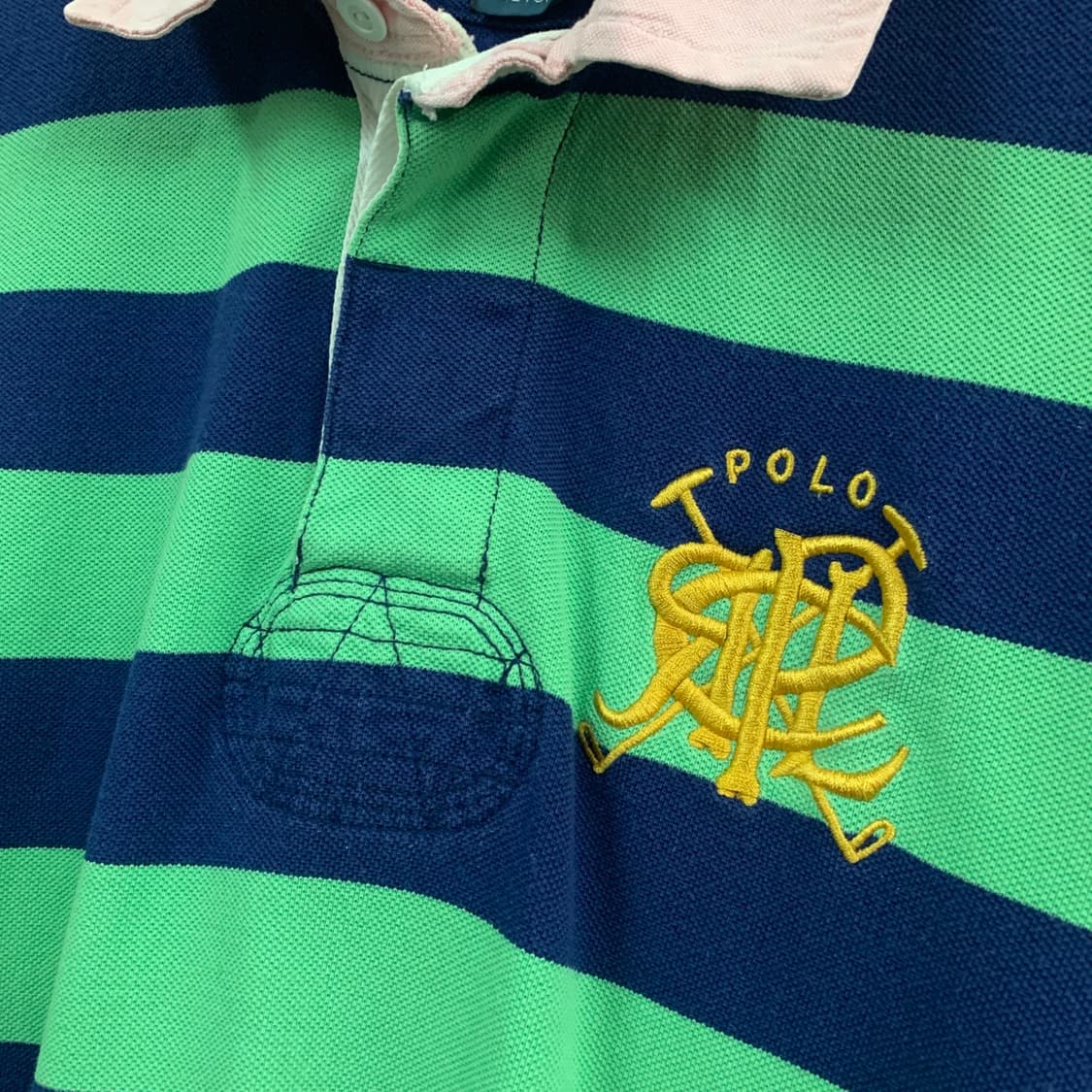M 폴로랄프로렌 커스텀핏 스트라이프 럭비 PK 반팔 카라티 상품이미지3