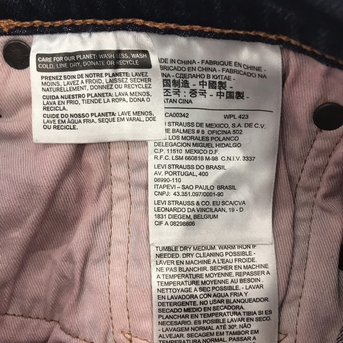 리바이스 505C 퍼플 워시드 청바지 [29인치] 상품이미지5