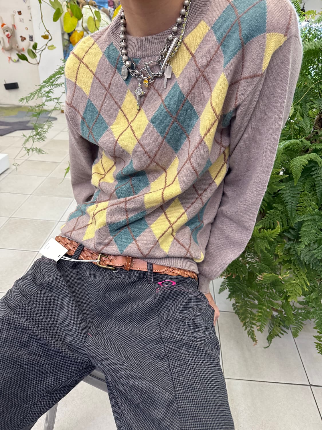 argyle sweater 상품이미지2