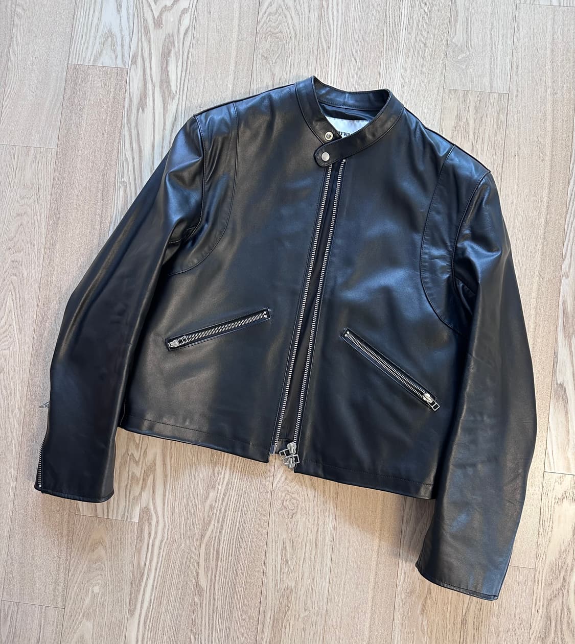 토니웩 이탈리안 카프 레더 가죽 카페 레이서 자켓 L 사이즈 상품이미지1