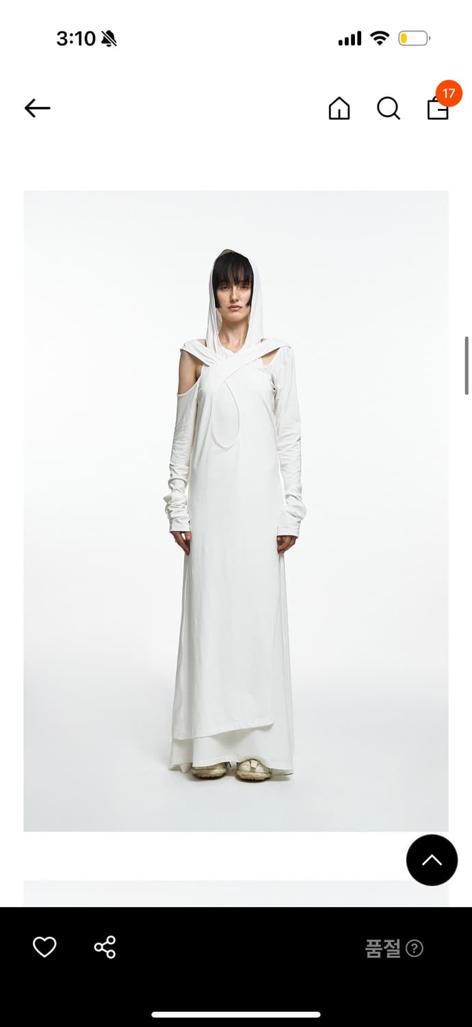 나체 투피스 레이어드 후디 드레스 블랙 0사이즈 상품이미지3