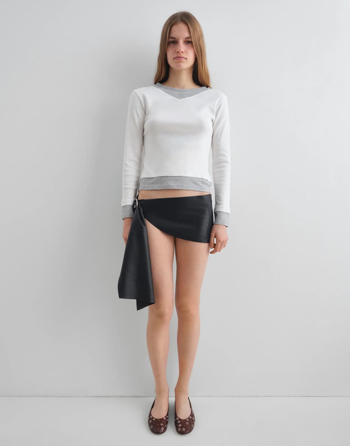 (S,M) 기마구아스 SAMM T-SHIRT WHITE GREY 상품이미지2