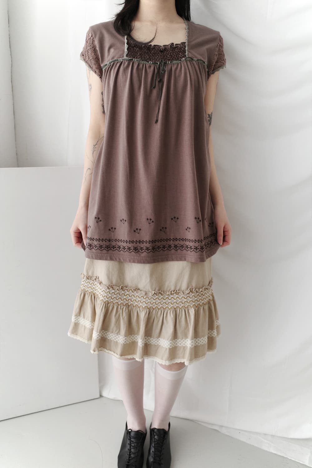 lace crochet half T 상품이미지7