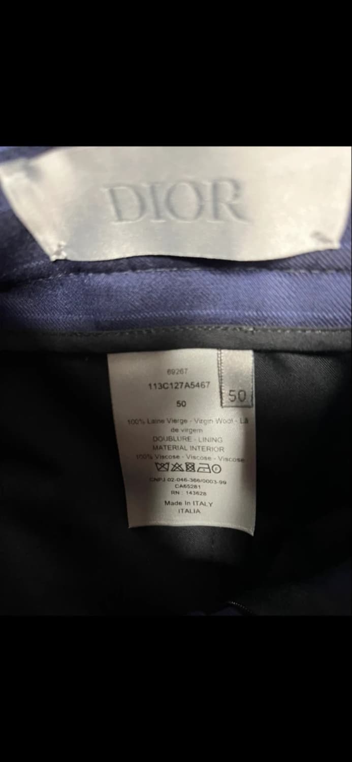 디올 남성 네이비 스트라이프 정장 셋업 상품이미지5
