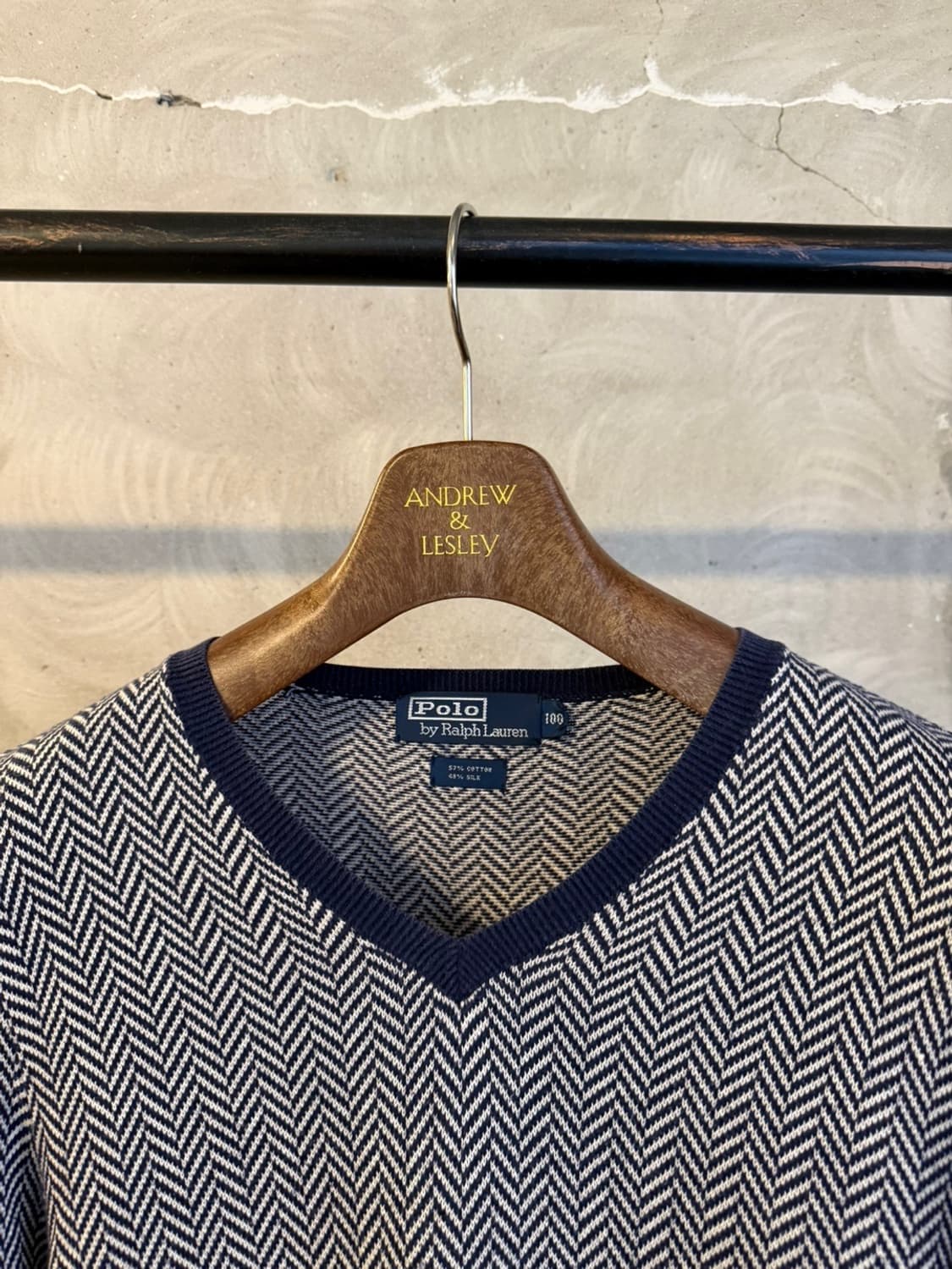 폴로 랄프로렌 코튼 실크 브이넥 니트 100 상품이미지3