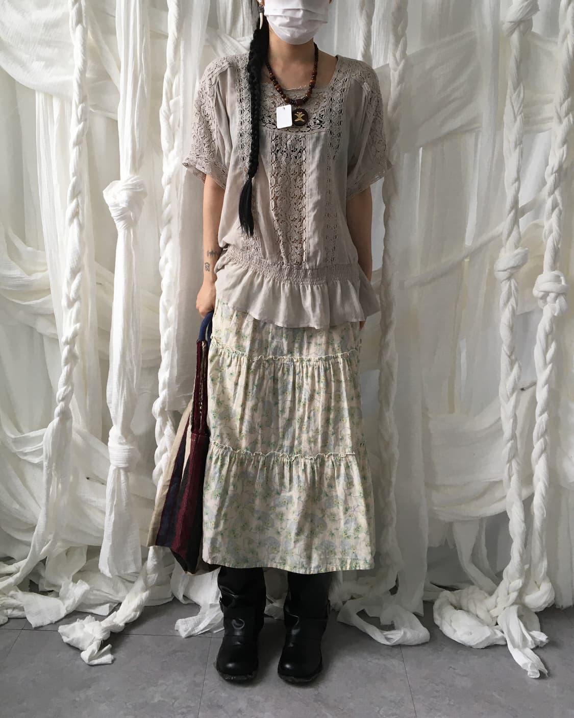 crochet layer blouse 상품이미지1